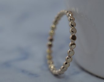 Gold Fill Bubble Ring - Gold Dots Stack Band