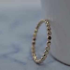 Gold Fill Bubble Ring - Gold Dots Stack Band