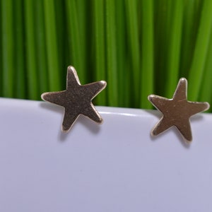 Small Gold Fill Star Earrings - Small Gold Star Earring (Pair)