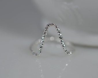 Arch Ring in Sterling Silver - Starburst