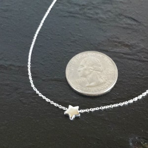 Tiny Sterling Silver Star Necklace, Silver Star Jewelry, Star Necklace image 4