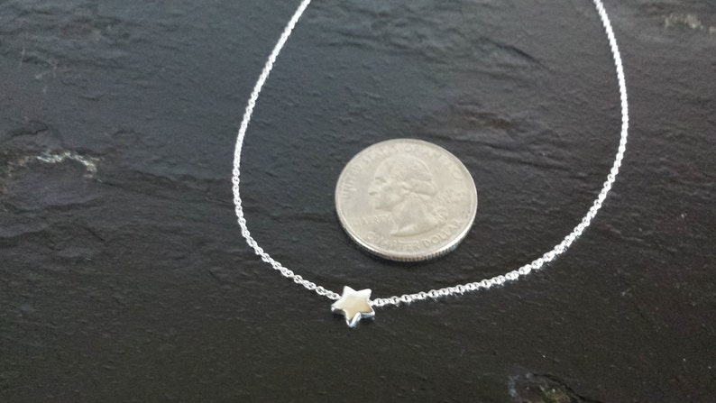 Tiny Sterling Silver Star Necklace, Silver Star Jewelry, Star Necklace image 4