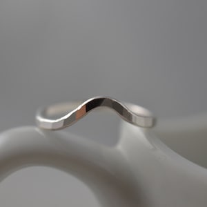 Sterling Silver  Hammered Chevron Ring - Midi or Regular Chevron Ring