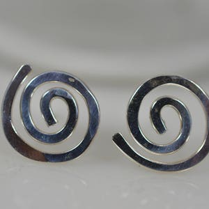 925 Sterling Silver Spiral Earrings