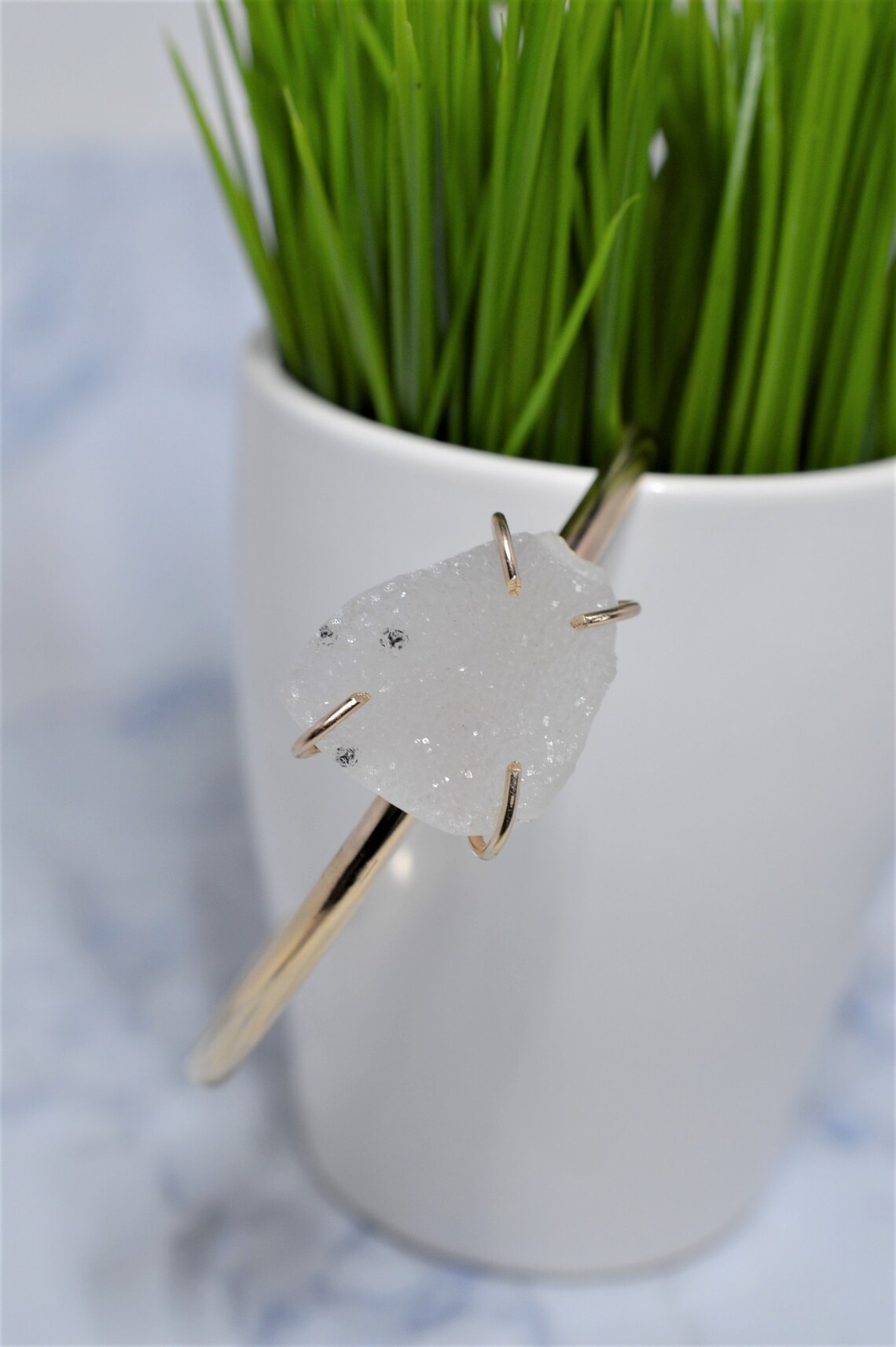 Gold Fill Druzy Cuff Bracelet Free Form Druzy Cuff Choose Etsy