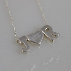 Custom Sterling Silver Initial Necklace - choose your letter, word  or initials