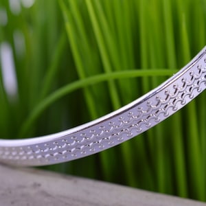 Sterling Silver Crown Bangle Bracelet