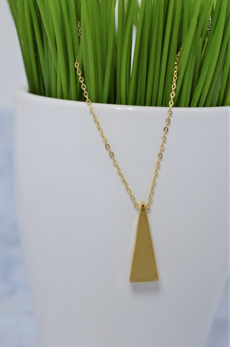 Gold Triangle Necklace Gold Fill Layering Necklace - Etsy