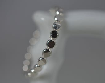 Handmade Sterling Silver Hammered Bubble Ring - Dainty Stackable Textured Band, Minimalist Jewelry, Gift for Her, Boho Style Ring