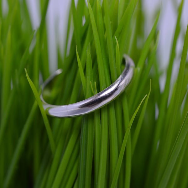 Simple Sterling Silver Ring Band - Silver Wedding Band