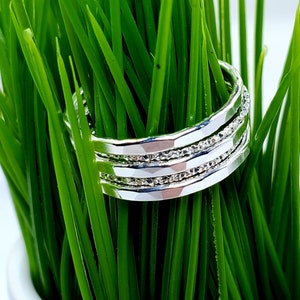 Sterling Silver  Stack Rings - Hammered and Starburst, Set of 5