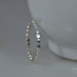 Sterling Silver Hammered Bubble Ring Midi or Regular ring image 3