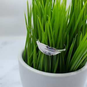 Sterling Silver Feather Ring image 3