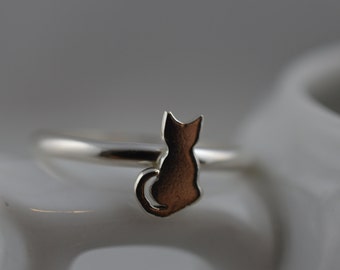 Sterling Silver Cat Ring