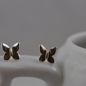 Sterling Silver Tiny Butterfly  Earrings
