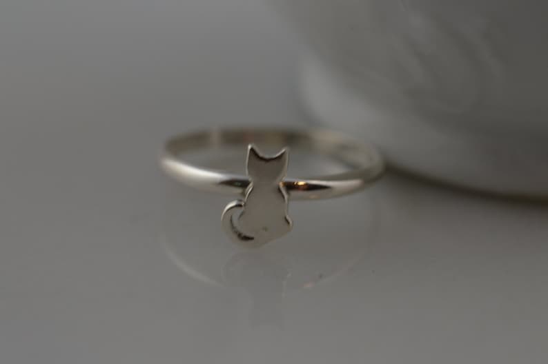 Sterling Silver Cat Ring image 4