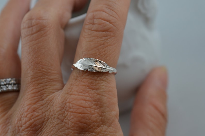 Sterling Silver Feather Ring image 7