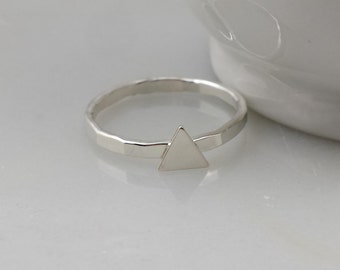 Triangle Stacking Ring Sterling Silver - Etsy