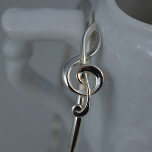 Sterling Silver Treble Clef Bracelet