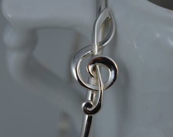 Sterling Silver Treble Clef Bracelet