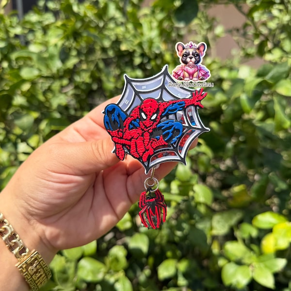 Spider Shaker Badge Reel, 3D Printed Design, ID Holder