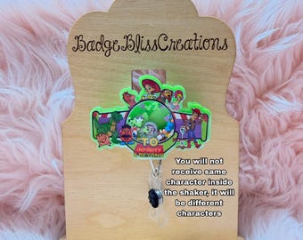 Toy Story shaker no liquid badge reel nurse teacher