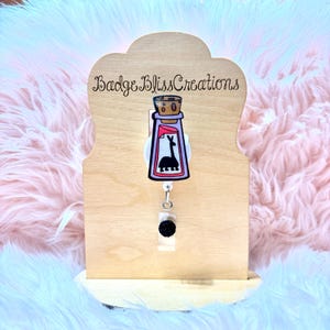 Llama Potion Retractable ID Badge Reel - Perfect Gift for Nurse Teacher Doctor Hospital Staff