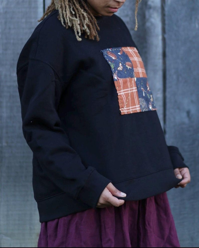 sudadera de patchwork imagen 2