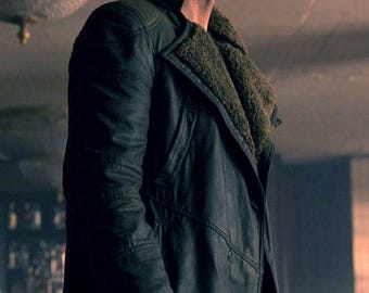 Gabardina de cuero hecha a mano del Oficial K / Cosplay de Blade Runner 2049