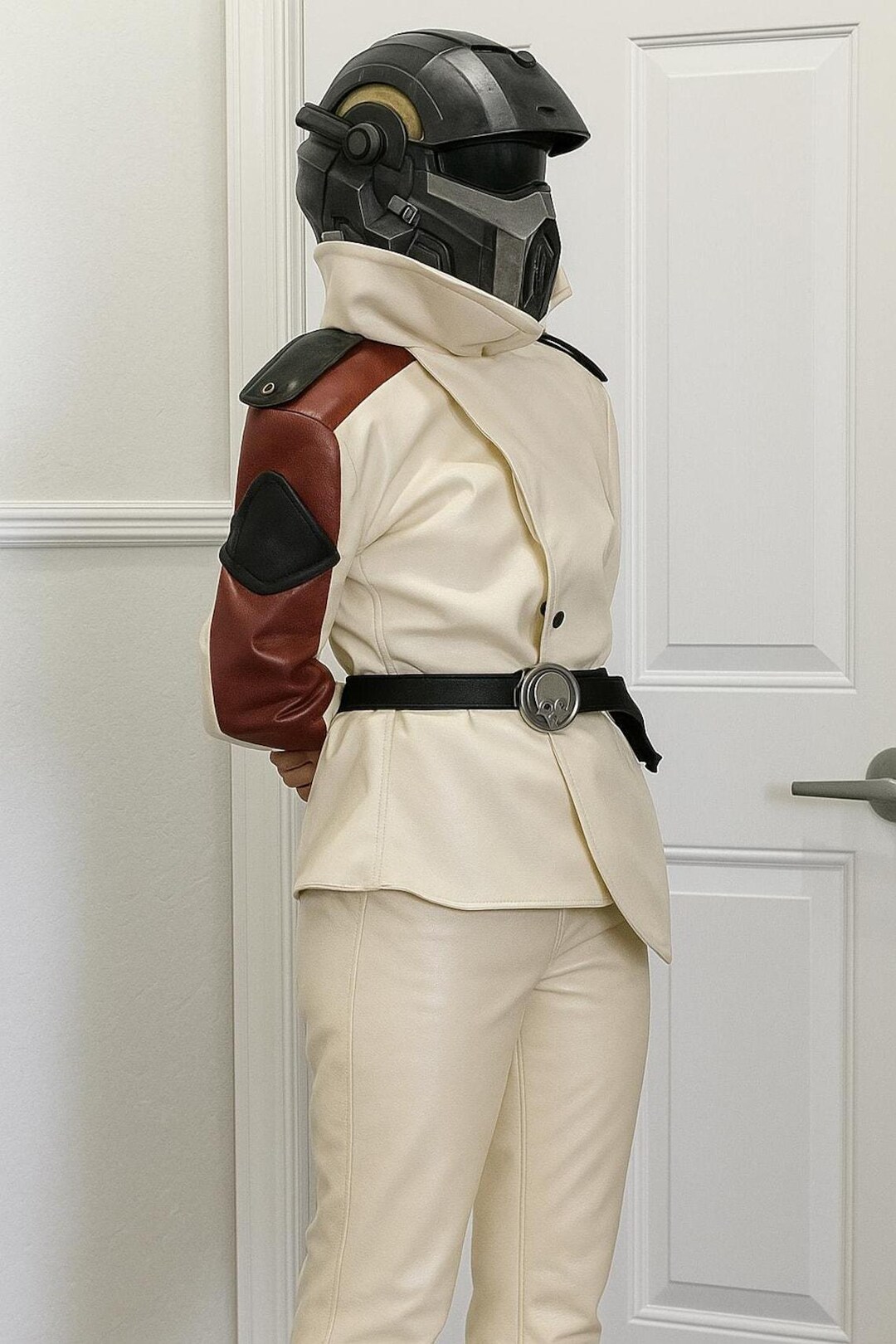 Code Inspector Jacket Handmade Sci-fi Inspector Leather Jacket | Space Trooper Cosplay ...