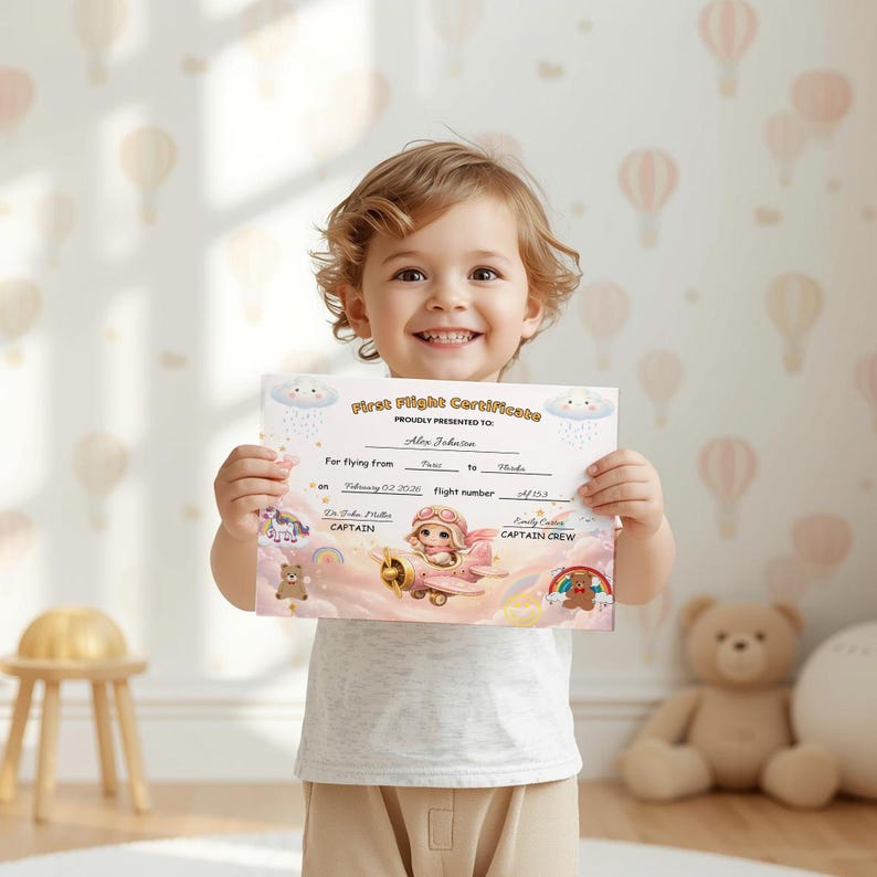 baby first flight, certificate template, baby certificate, vacation memory, award certificate, travel certificate, first holiday, baby milestone, baby keepsake, toddler travel, vacation souvenir, first flight, baby birthday gift