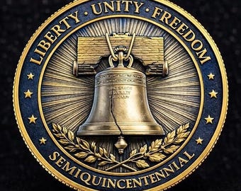 Liberty Bell Commemorative Coin, 250 Years We The People Commemorative Coin, 250th Anniversary Challenge Collectible, 1776-2026 Patriotic