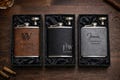 Personalized Leather Hip Flask for Men, Custom Name Engraved Groomsmen Gift, Best Man Gift, Wedding & Bachelor Party Proposal Gifts product logo