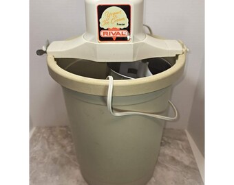 Rival Vintage Ice Cream Maker Yogurt Freezer Electric Retro Kitchen 4Qt