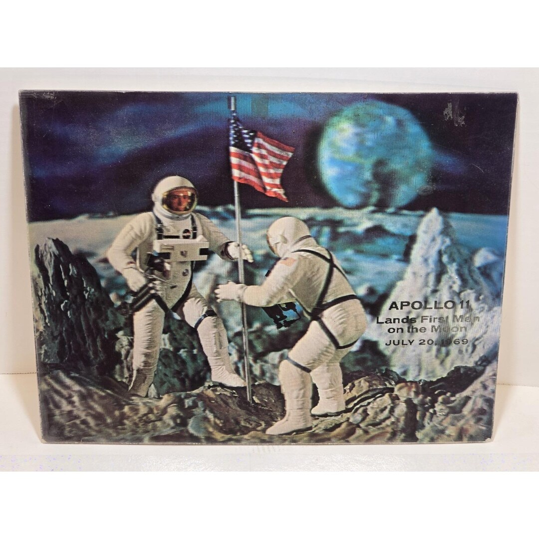 Apollo 11 Moon Landing NASA Vintage Hologram Wall Art 14x11 1969 - Etsy