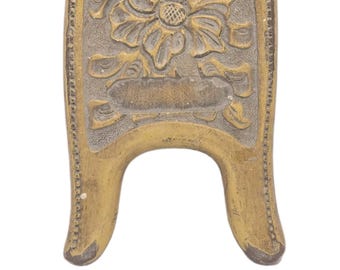 Zapato de madera y metal vintage, estilo rústico floral, granja, western, GUC