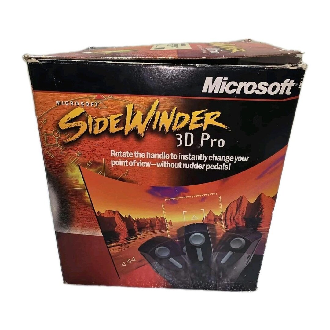 Microsoft Sidewinder 3D Pro Joystick W/ Original Box Vintage PC