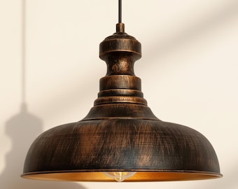 Handmade Copper Color Pendant Light – Rustic Gold Interior Kitchen Lighting