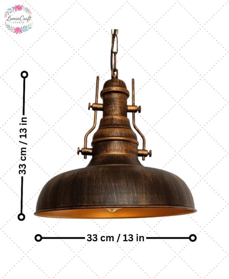 Handmade Rustic Copper Color Pendant Light: Modern Kitchen Lighting ...