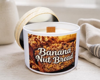 Banana Nut Bread Scented Soy Candle Delicious Food Smell