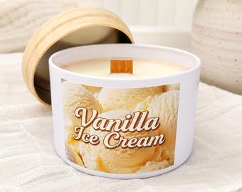 Vanilla Ice Cream Scented Soy Candle Delicious Food Smell
