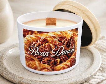 Pecan Danish Pastry Scented Soy Candle Delicious Food Smell