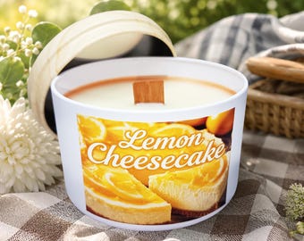 Lemon Cheesecake Scented Soy Candle Delicious Food Smell