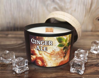 Ginger Ale Scented Soy Candle Fresh Soda Smell
