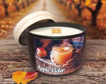Apple Cider Scented Soy Candle Fall Fruit Smell