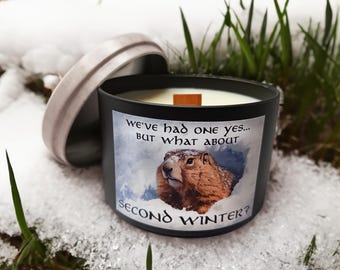 Second Winter Groundhog Day Fresh Snow Scented Candle