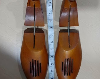 Hormas de madera vintage Florsheim para hombre, ajustables y ventiladas, par, talla 9-10.5