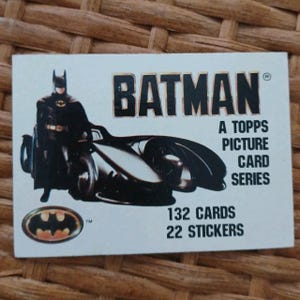 Vintage 1989 Topps Batman Movie Trading Cards Series 1 & 2 Holson Photo Binders