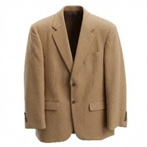 Botanique 500 Blazer 100 % poil de chameau pour homme - Manteau de sport marron clair 40R vintage à deux boutons