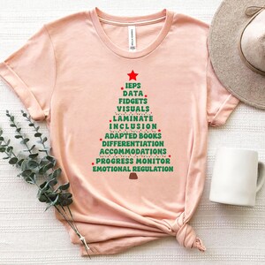 Special Education Christmas Tree Shirt,SPED Teacher Xmas Tee,Inclusion Differentiation Accommodations Holiday TShirt,IEPs Classroom Xmas Top